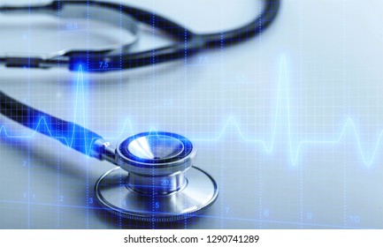 Medical Stethoscope On Bright Background