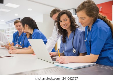 Medical Student Smiling At The Camera During Class At The University