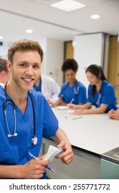 Medical Student Smiling At The Camera During Class At The University