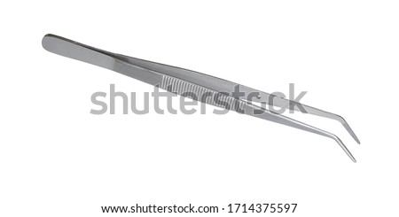 Medical surgical tweezers isolated on white background Stock foto © 