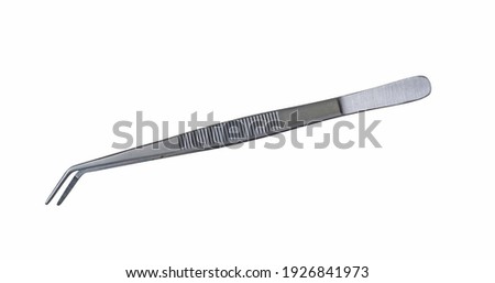 Medical surgical tweezers isolated on white background ストックフォト © 