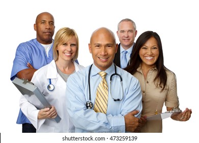 Medical Team. Diverse Group Of Medical Care Providers.