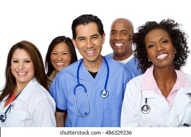 Medical Team. Diverse Group of Medical Care Providers.
