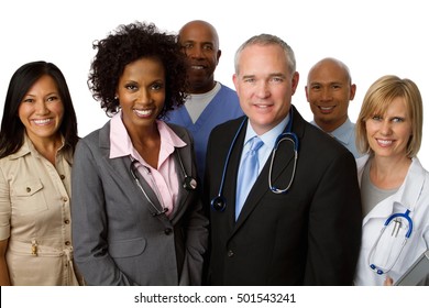 Medical Team. Diverse Group Of Medical Care Providers.