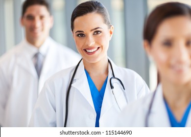 Medical Team Group Portrait In Hospital