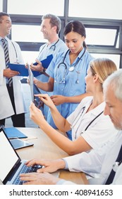 Medical Team Interacting At A Meeting In Conference Room