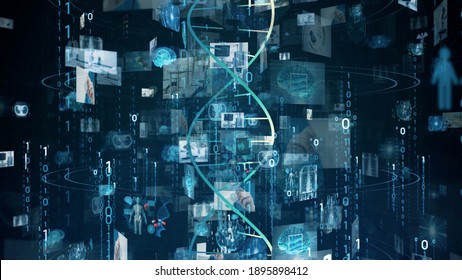 Medical technology concept. DNA. Gene therapy.