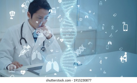 Medical Technology Concept. DNA. Gene Therapy.