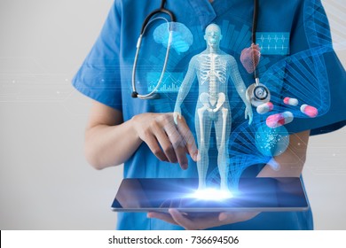 Konzept der Medizintechnik. Elektronische Krankenakte