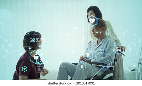 Medical technology concept. Essential worker and patient. Rehabilitation. - Powered by Shutterstock