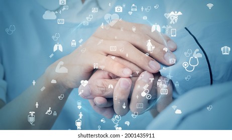 Medical technology concept. Long-term care technology. Essential worker. - Powered by Shutterstock