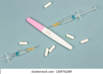 Medical treatment against male or female infertility. With positive pregnancy test