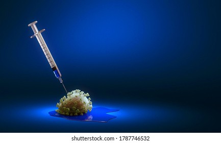 Medical treatment for virus cell  with vaccine vector image