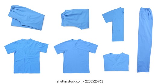 Medical uniform isolated on white, top view. Banner design - Powered by Shutterstock