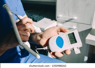 Medical Vascular  Doppler Diagnostics Of Blood Flow In The Vein And Artery.