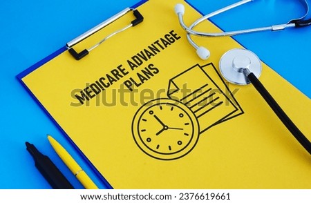 Medicare advantage plans is shown using a text