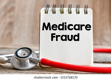 Medicare Fraud Spending Text Written In A Notebook As A Concept