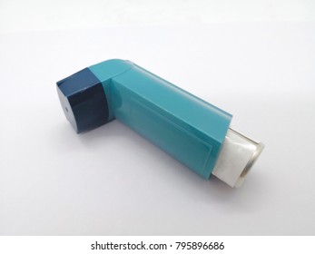 Medication Concept Salbutamol Evohaler Asthma Isolated Stock Photo ...