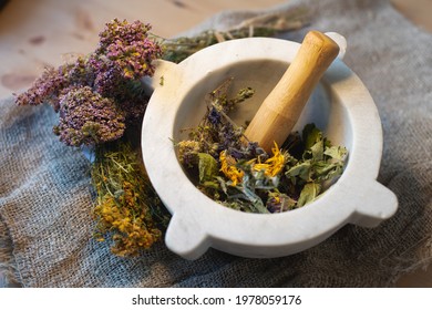 Medicinal Herbs: Yarrow, St. John's Wort, Mint, Calendula. 

