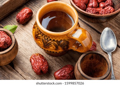 Medicinal Tea From Unabi Or Jujube.Herbal Medicine.Chinese Traditional Medicine.