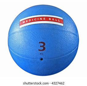 A Medicine Ball Is Isolated On A White Background.