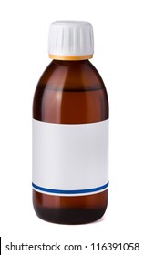 Medicine Bottle With Blank Label Isolated On White