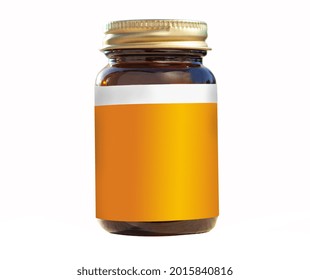 Medicine Bottle Blank Label - Natural Light