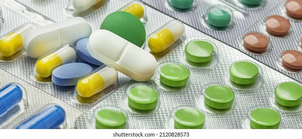 Medicine. Science. Pills For Various Viruses And Diseases. 