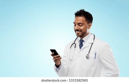 Medicine Technology Healthcare Concept Smiling Indian Stock Photo ...