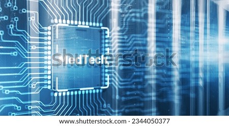 Medicine technology integration automation computing health care concept. CPU Icon. Electronic Circuit Board Chip