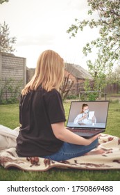 Medicine, Telehealth. The Doctor Conducts A Remote Consultation, Provides Online Medical Assistance. Virtual Visit. Healthcare Providers, Digital Or Virtual Engagement, New Normal,covid 19