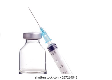 Medicine in vials with syringe, ready for vaccine injection , Cancer Treatment , Pain Treatment and can also be abused for an illegal use