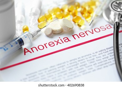 Medicines Anorexia Diagnosis Written On Paper Stock Photo 402690838 ...