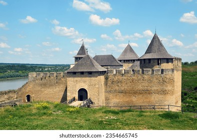 Medieval architecture of XIV century - Khotyn fortress in Ukraine - Shutterstock ID 2354665745