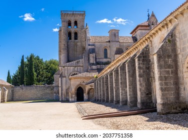 Medieval buildings of the Abbey of Santa María la Real de Las Huelgas, a historical monastery of Cistercian nuns, Burgos, Castille and Leon, Spain - Shutterstock ID 2037751358
