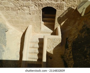 Medieval Castle Entrance Stairs And Door