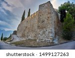 The medieval castle of Lamia city. It is located on a hill dominating the city of Lamia in central Greece offering a panoramic view to the valley of Spercheios river
