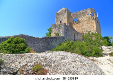 Medieval castle on rocky hilltop in Vaison la Romaine, Provence, France - Powered by Shutterstock
