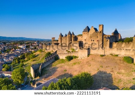 Medieval castle town of Carcassone, France