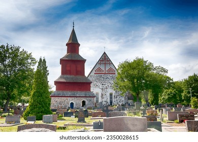 Medieval church in Inkoo, a small town in Baltic Sea coast in Southern Finland. HDR.