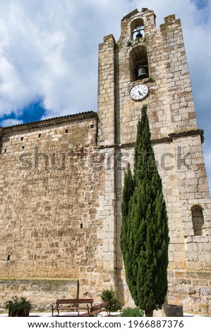 Medieval church of San Pedro in the village of Montealegre de Campos, province of Valladolid, Spain. Dating back to the 17th century