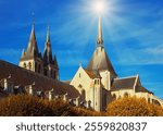 Medieval Eglise Saint-Nicolas, St. Nicolas church, built in 12th century in Blois, France
