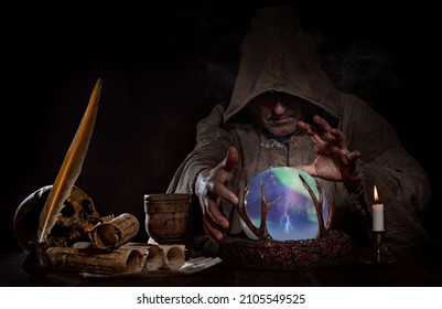 Medieval Fortune Teller And Sorcerer 