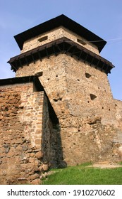 Medieval Fulek Castle Of The Historical Hungary. Panoramic View At Springtime