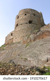 Medieval Fulek Castle Of The Historical Hungary. Panoramic View At Springtime