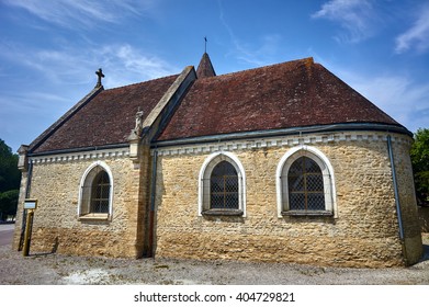 The medieval gothic church in Champagne, France