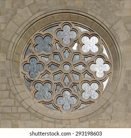 Medieval Gothic Ornate Circular Window.