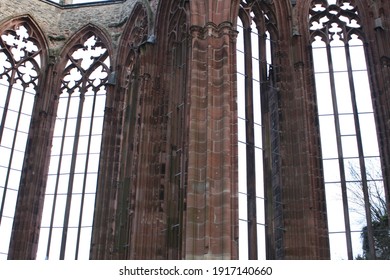 Medieval Gothic Tracery Windows On The Ruins Of The Wernerkapelle In Bacharach Am Rhein