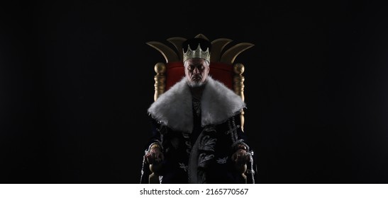 Medieval King On The Throne