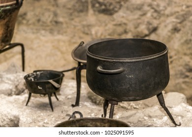 Medieval Fireplace Images Stock Photos Vectors Shutterstock   Medieval Kitchen Tools Baskets Scale 260nw 1025091595 